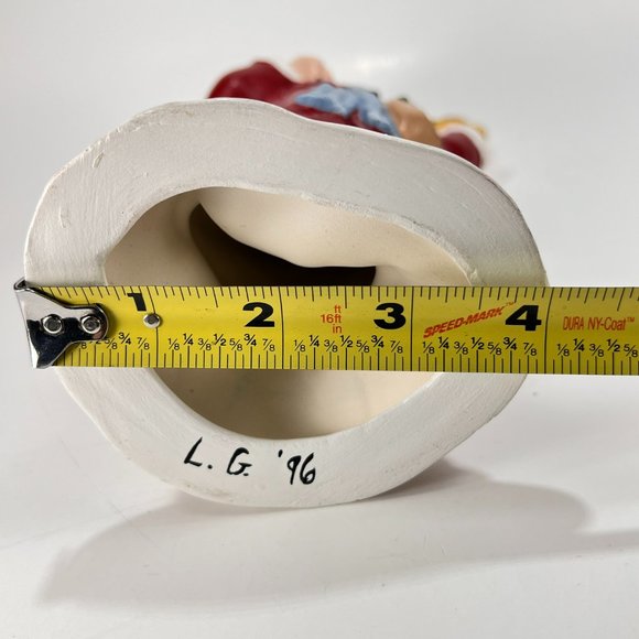 Vtg Old World Santa Claus Figure Provincial Mold Hand Painted Ceramic 90s - Picture 15 of 15